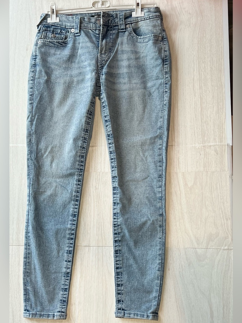 True Religion Women’s Skinny Jeans — Light Blue Wash